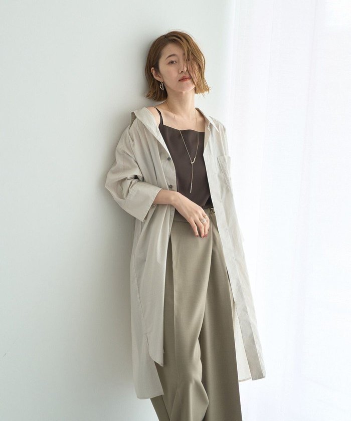 【イェッカ ヴェッカ/YECCA VECCA】のペーパータッチロングシャツ インテリア・キッズ・メンズ・レディースファッション・服の通販 founy(ファニー) https://founy.com/ ファッション Fashion レディースファッション Fashion for Women トップス・カットソー Cut & Sew Tops シャツ・ブラウス・オフィスカジュアル Elegant Blouses & Button-Ups おすすめ Recommended / Our Picks ギャザー Gathered, Ruffled ペーパー Paper, Kraft Paper ポケット Pocket, Pocket Detail ロング Long, Long-Length 夏 Summer 春 Spring S/S・春夏 SS, Spring/Summer, Warm Season |ID: prp329100004585640 ipo3291000000032515208