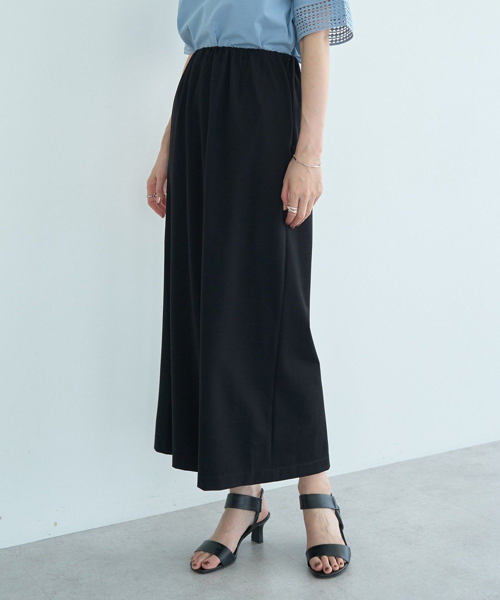 【イェッカ ヴェッカ/YECCA VECCA】のイージーロングナロースカート インテリア・キッズ・メンズ・レディースファッション・服の通販 founy(ファニー) 　ファッション　Fashion　レディースファッション　Fashion for Women　スカート　Skirts　おすすめ　Recommended / Our Picks　カットソー　Cut and Sewn Top　ストレッチ　Stretch, Stretchy Fabric　スマート　Smart, Elegant　スリット　Slit, Slit Detail　ポケット　Pocket, Pocket Detail　夏　Summer　春　Spring　S/S・春夏　SS, Spring/Summer, Warm Season　Black|ID: prp329100004585641 ipo3291000000033656521