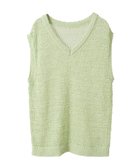 【アースミュージックアンドエコロジー/earth music&ecology】のクルクルヤーンメッシュベスト Light Green|ID: prp329100004585645 ipo3291000000032515233