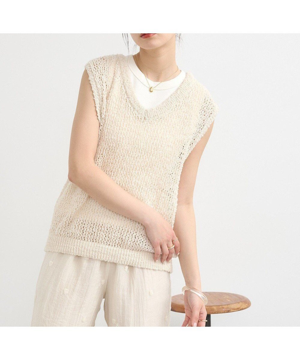 【アースミュージックアンドエコロジー/earth music&ecology】のクルクルヤーンメッシュベスト 人気、トレンドファッション・服の通販 founy(ファニー) 　ファッション　Fashion　レディースファッション　Fashion for Women　アウター　Coat / Outerwear Collection　トップス・カットソー　Cut & Sew Tops　ベスト&ジレ / 重ね着スタイル　Vests & Gilets　おすすめ　Recommended / Our Picks　インナー　Innerwear　ベスト　Vest, Waistcoat　ポケット　Pocket, Pocket Detail　メッシュ　Mesh, Net Fabric　夏　Summer　春　Spring　S/S・春夏　SS, Spring/Summer, Warm Season　 other-1|ID: prp329100004585645 ipo3291000000033648249