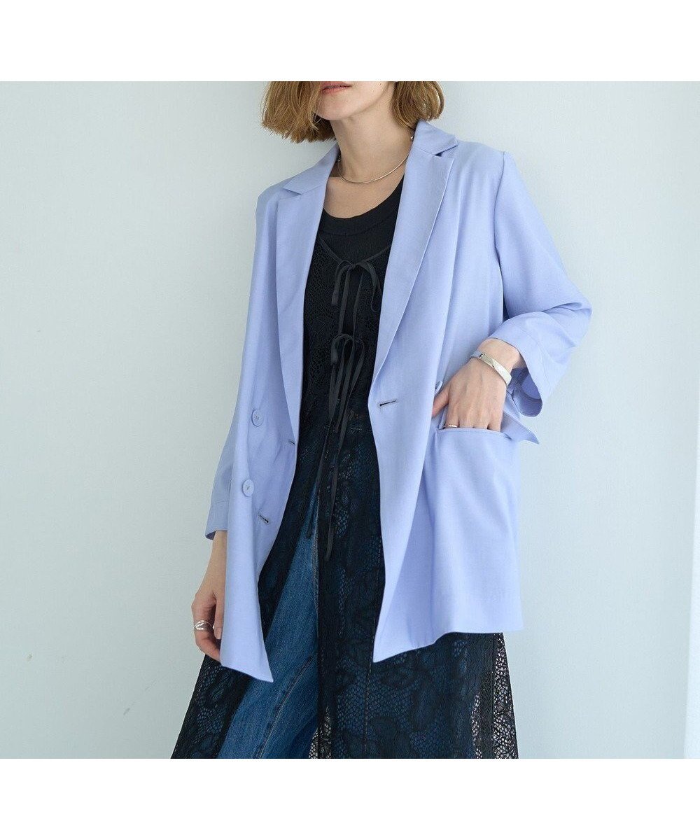 【イェッカ ヴェッカ/YECCA VECCA】の【接触冷感】COOLシャツテーラードジャケット インテリア・キッズ・メンズ・レディースファッション・服の通販 founy(ファニー) 　ファッション　Fashion　レディースファッション　Fashion for Women　アウター　Coat / Outerwear Collection　レディースジャケット・軽アウター　Jackets　テーラードジャケット / 通勤・きれいめスタイル　Tailored Jackets & Blazers　おすすめ　Recommended / Our Picks　ジャケット　Jacket, Outerwear　ストレート　Straight, Straight Cut　ポケット　Pocket, Pocket Detail　夏　Summer　春　Spring　S/S・春夏　SS, Spring/Summer, Warm Season　Blue|ID: prp329100004585647 ipo3291000000032515242