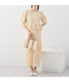 【アースミュージックアンドエコロジー/earth music&ecology】のSET2点レース編みペプラムカーデ+スカート Light Beige|ID: prp329100004585650 ipo3291000000033632786