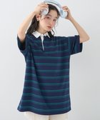 【アースミュージックアンドエコロジー/earth music&ecology】のボーダールーズラガーシャツ Navy|ID: prp329100004585651 ipo3291000000032515259