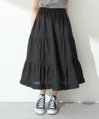 【アースミュージックアンドエコロジー/earth music&ecology】のピンタックティアードミディスカート Black|ID: prp329100004585653 ipo3291000000033656539