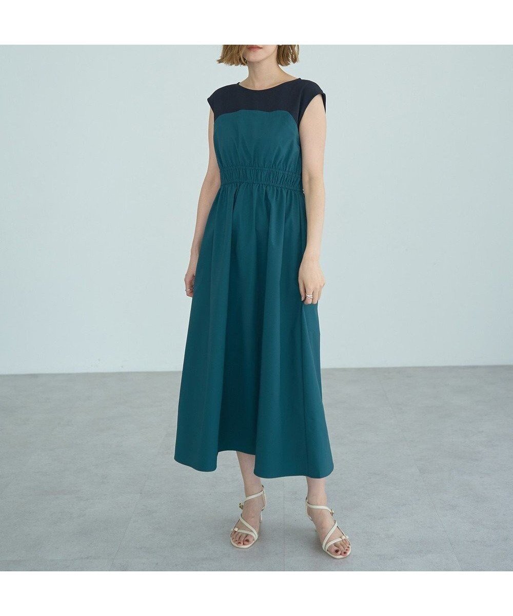 【イェッカ ヴェッカ/YECCA VECCA】のベアドッキングワンピース インテリア・キッズ・メンズ・レディースファッション・服の通販 founy(ファニー) ファッション Fashion レディースファッション Fashion for Women ワンピース Dresses ギャザー Gathered, Ruffled スリーブ Sleeve, Long Sleeve / Short Sleeve ドッキング Docking, Mixed Material フレンチ French, French Style ポケット Pocket, Pocket Detail ラウンド Round, Round Neck ロング Long, Long-Length 夏 Summer 春 Spring S/S・春夏 SS, Spring/Summer, Warm Season Green|ID: prp329100004585655 ipo3291000000033656543