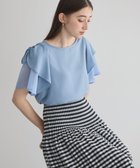 【イェッカ ヴェッカ/YECCA VECCA】のリボンスリーブブラウス Blue|ID: prp329100004585656 ipo3291000000033076637