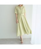【イェッカ ヴェッカ/YECCA VECCA】のリネンライクポケットデザインワンピース Lime Green|ID: prp329100004585658 ipo3291000000032515284