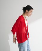 【グリーンパークス/Green Parks】の接触冷感ゆったりカーディガン Red|ID: prp329100004585664 ipo3291000000032515309