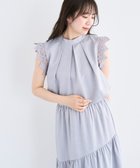 【グリーンパークス/Green Parks】の・ELENCARE DUE リネンライクフリルブラウス Gray|ID: prp329100004585665 ipo3291000000032515313