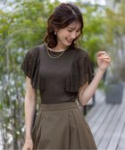 【エニィ スィス/any SiS】の【洗える】レーシーフレアスリーブ ニット スレート|ID: prp329100004585667 ipo3291000000033073108