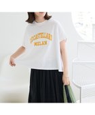 【グリーンパークス/Green Parks】の袖折り返しカレッジTシャツ Off White|ID: prp329100004585668 ipo3291000000032515326