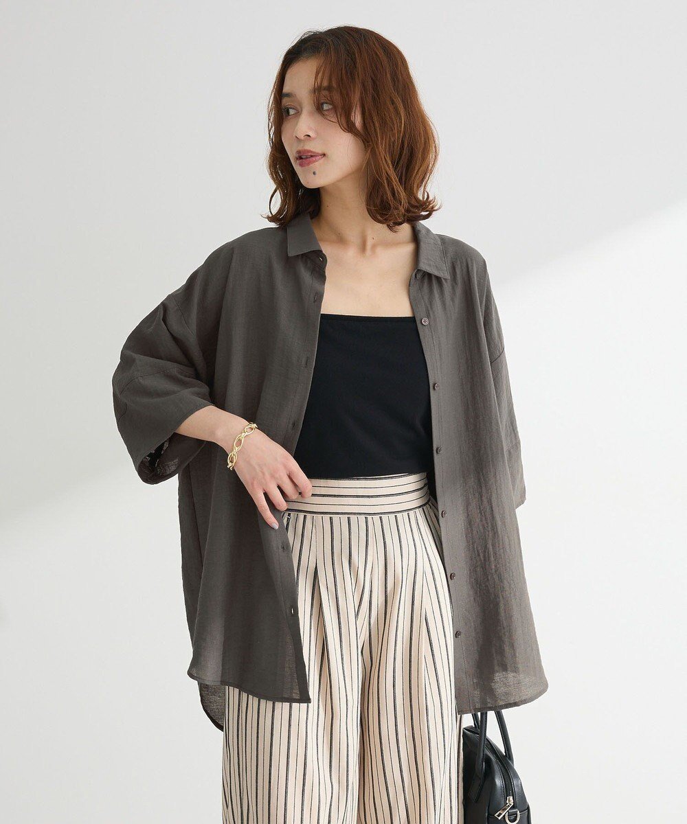 【グリーンパークス/Green Parks】の・ELENCARE DUEシアーボリュームスリーブシャ 人気、トレンドファッション・服の通販 founy(ファニー) ファッション Fashion レディースファッション Fashion for Women ワンピース Dresses チュニック Tunic Tops & Dresses おすすめ Recommended / Our Picks チュニック Tunic, Long Top トレンド Trend, Trending Now ポケット Pocket, Pocket Detail 夏 Summer 春 Spring S/S・春夏 SS, Spring/Summer, Warm Season other-1|ID: prp329100004585670 ipo3291000000033648729