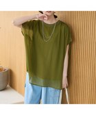 【グリーンパークス/Green Parks】の楊柳ドッキングフレンチプルオーバー Khaki|ID: prp329100004585671 ipo3291000000032515347