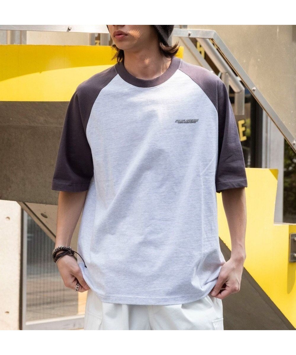 【ウィゴー/WEGO】の【ユニセックス着用ITEM】ラグラングラフィックBIG T(SS) インテリア・キッズ・メンズ・レディースファッション・服の通販 founy(ファニー) 　ファッション　Fashion　レディースファッション　Fashion for Women　トップス・カットソー　Cut & Sew Tops　シャツ・ブラウス・オフィスカジュアル　Elegant Blouses & Button-Ups　ロングTシャツ・Tシャツ　Longline T-Shirts & Tees　カットソー・ベーシックTシャツ　Cut-and-Sewn Tops / Stretch Tees & Basics　春　Spring　秋　Autumn　カットソー　Cut and Sewn Top　カーゴパンツ　Cargo Pants, Utility Pants　グラフィック　Graphic, Graphic Design　シンプル　Simple, Minimal　スマホ　Smartphone, Mobile Device　デニム　Denim, Jeans Material　人気　Popular, Best Seller　半袖　Short Sleeve, Half Sleeve　ワンポイント　One Point, Statement Accent　S/S・春夏　SS, Spring/Summer, Warm Season　おすすめ　Recommended / Our Picks　夏　Summer　スミクロ|ID: prp329100004585673 ipo3291000000033665893