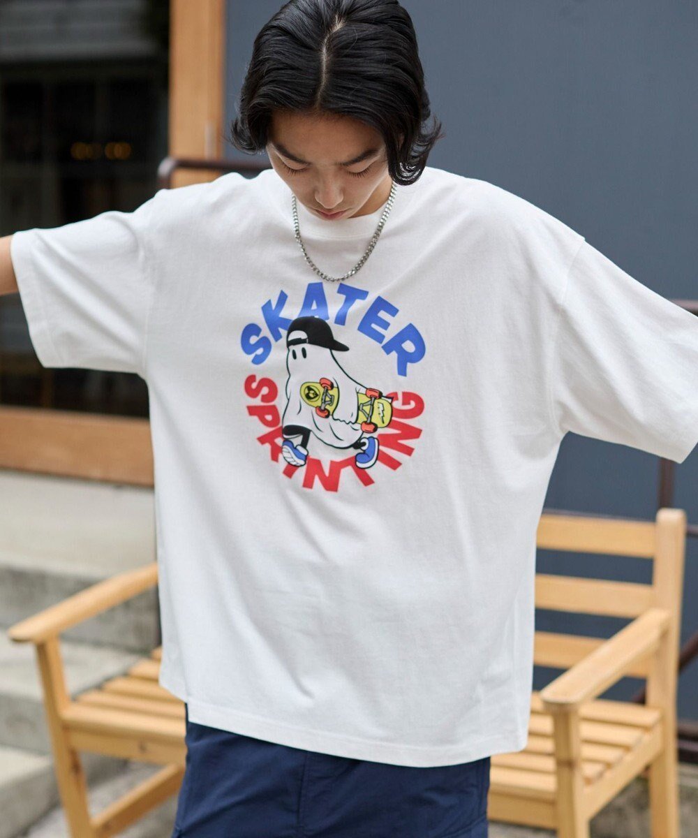 【ウィゴー/WEGO】の【ユニセックス着用ITEM】アクセ付きグラフィックT(SS) インテリア・キッズ・メンズ・レディースファッション・服の通販 founy(ファニー) 　ファッション　Fashion　レディースファッション　Fashion for Women　トップス・カットソー　Cut & Sew Tops　シャツ・ブラウス・オフィスカジュアル　Elegant Blouses & Button-Ups　ロングTシャツ・Tシャツ　Longline T-Shirts & Tees　カットソー・ベーシックTシャツ　Cut-and-Sewn Tops / Stretch Tees & Basics　アクセサリー　Fashion Accessories　春　Spring　カットソー　Cut and Sewn Top　カーゴパンツ　Cargo Pants, Utility Pants　グラフィック　Graphic, Graphic Design　シンプル　Simple, Minimal　スマホ　Smartphone, Mobile Device　デニム　Denim, Jeans Material　トレンド　Trend, Trending Now　ネックレス　Necklace, Pendant Necklace　ハーフ　Half, Half-Length　半袖　Short Sleeve, Half Sleeve　ロング　Long, Long-Length　S/S・春夏　SS, Spring/Summer, Warm Season　おすすめ　Recommended / Our Picks　夏　Summer　ホワイトその他|ID: prp329100004585674 ipo3291000000032673276