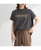 【グリーンパークス/Green Parks】のフレンチスリーブ刺繍シンプルロゴプルオーバー Charcoal Gray|ID: prp329100004586632 ipo3291000000032523785