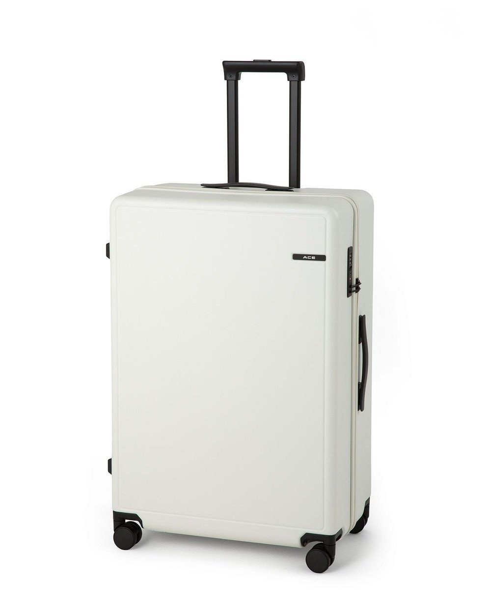 【エースバッグズアンドラゲッジ/ACE BAGS & LUGGAGE】のACE ベベル スーツケース 92L 7~10泊 ドリンクホルダー付き 05683 エース インテリア・キッズ・メンズ・レディースファッション・服の通販 founy(ファニー) 　ファッション　Fashion　レディースファッション　Ladies' Fashion Online　スーツ　Suits　スクエア　Square　ブライト　Bright　ポケット　Pocket　ポーチ　Pouch　日傘　Parasol　メッシュ　Mesh　リュック　Ruck Sack　再入荷　Restock/Back In Stock/Re Arrival　旅行　Travel　スーツケース キャリーケース　Suitcase　ホワイト|ID: prp329100004586662 ipo3291000000032524000