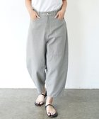 【サキュウ/caqu】の【洗える/リネン混】Color linen barrel pants フンワリテーパードシルエットカラーリネンパンツ gray|ID: prp329100004586665 ipo3291000000033673622