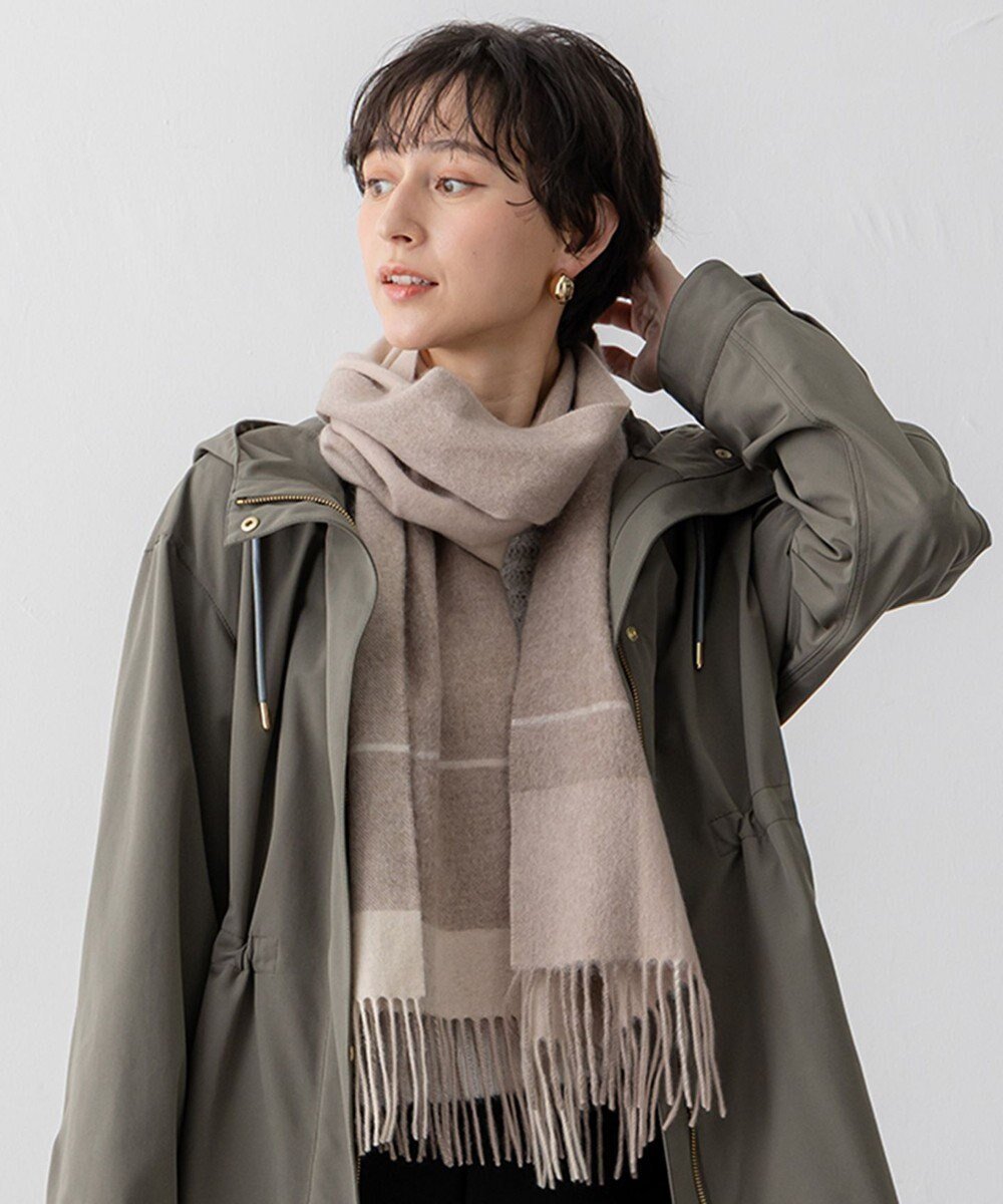 【23区/NIJYUSANKU】のカシミヤ チェック マフラー インテリア・キッズ・メンズ・レディースファッション・服の通販 founy(ファニー) 　ファッション　Fashion　レディースファッション　Ladies' Fashion Online　マフラー　Mufflers　2024年　2024　2024-2025秋冬・A/W　Aw/Autumn/Winter/Fw/Fall/2024-2025　冬　Winter　オレンジ　Orange　カシミヤ　Cashmere　ストール　Stall　スヌード　Snood　セーター　Sweater　チェック　Check　マフラー　Scarf　エレガント 上品　Elegant　A/W・秋冬　Aw・Autumn/Winter・Fw・Fall-Winter　防寒　Cold Protection　ベージュ系|ID: prp329100004586675 ipo3291000000032524235