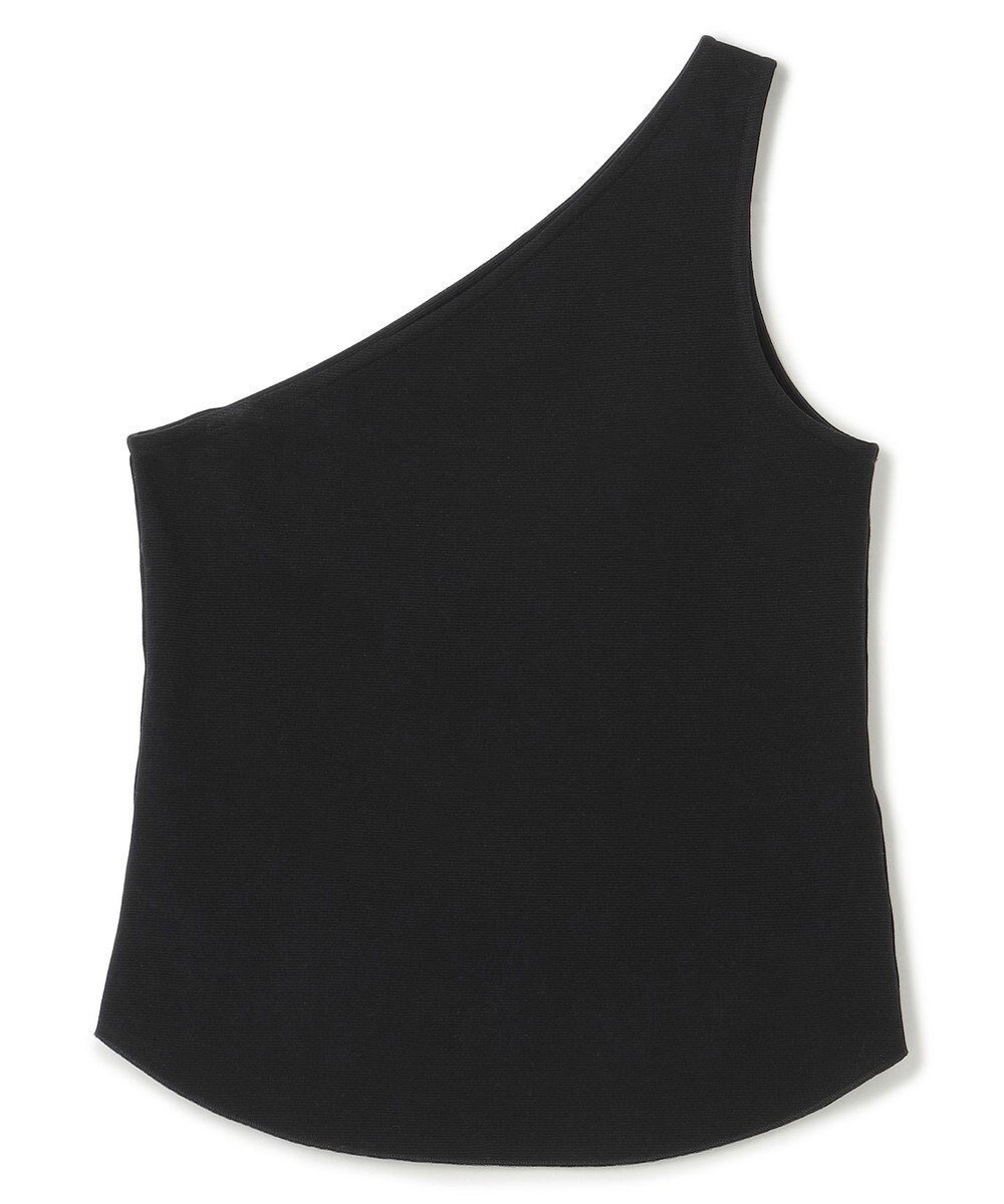 【アンクレイヴ/uncrave】のコットンミラノ ワンショルダー トップス(uncrave WHITE) インテリア・キッズ・メンズ・レディースファッション・服の通販 founy(ファニー) 　ファッション　Fashion　レディースファッション　Ladies' Fashion Online　トップス・カットソー　Tops/Tshirt　インナー　Inner　カットソー　Cut And Sew　コンパクト　Compact　ショルダー　Shoulder　ショート　Short　シルケット　Mercerization　ジャケット　Jacket　雑誌　Magazine　タンク　Tank　バランス　Balance　パイピング　Piping　ミラノ　Milan　モダン　Modern　A/W・秋冬　Aw・Autumn/Winter・Fw・Fall-Winter　S/S・春夏　Ss・Spring/Summer　夏　Summer　エレガント 上品　Elegant　ブラック|ID: prp329100004586729 ipo3291000000032525611