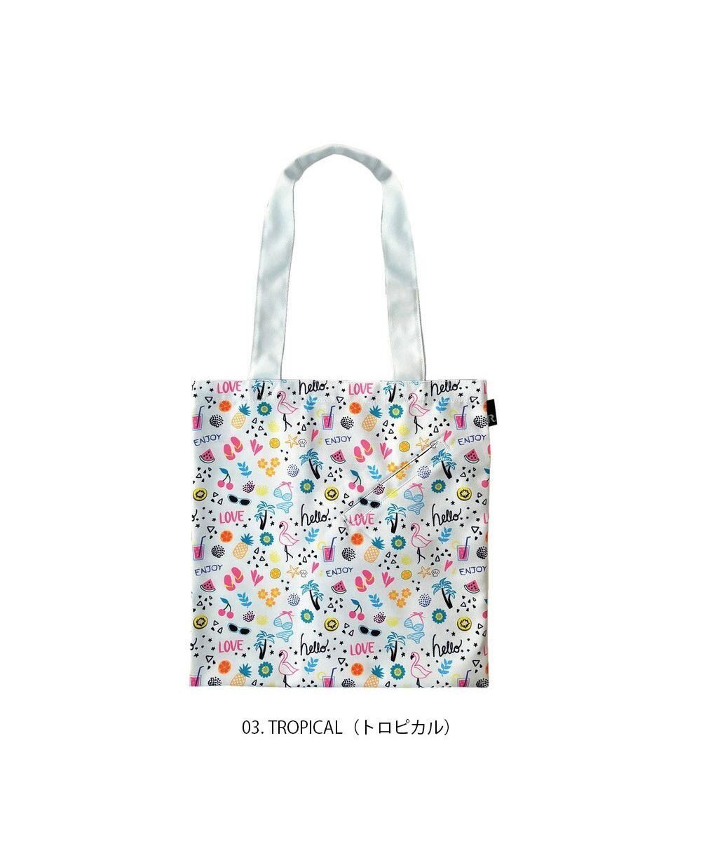 【ルートート/ROOTOTE】の1082【ひんやりポケット】SC.トール.センティール クール-B インテリア・キッズ・メンズ・レディースファッション・服の通販 founy(ファニー) 　ファッション　Fashion　レディースファッション　Ladies' Fashion Online　バッグ　Bag　イタリア　Italy　カメラ　Camera　クール　Cool　トレンド　Trend　プリント　Print　ポケット　Pocket　メッシュ　Mesh　ランダム　Random　犬　Dog　夏　Summer　03:トロピカル|ID: prp329100004586732 ipo3291000000032525754