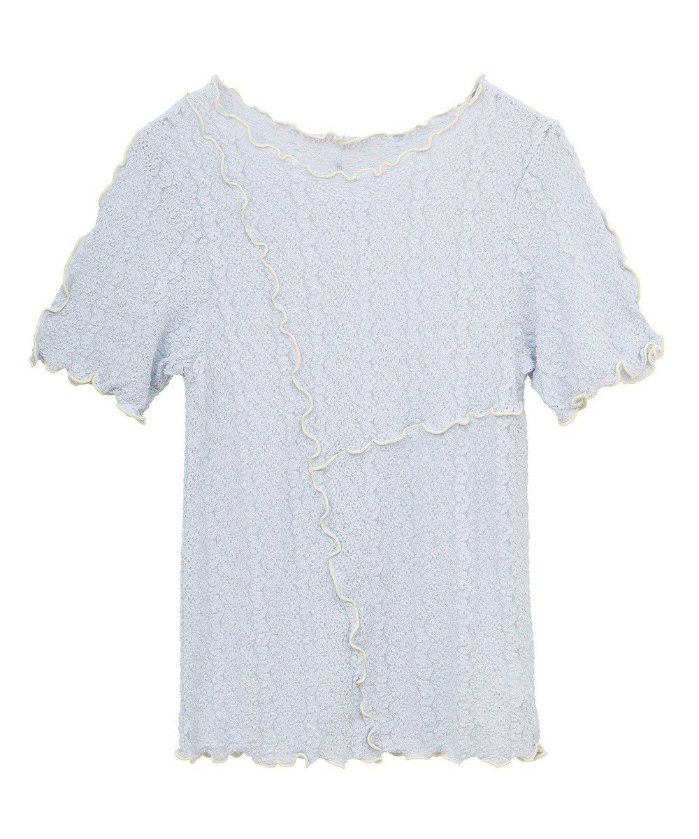 【アースミュージックアンドエコロジー/earth music&ecology】のレースメロープルオーバー インテリア・キッズ・メンズ・レディースファッション・服の通販 founy(ファニー) 　ファッション　Fashion　レディースファッション　Fashion for Women　トップス・カットソー　Cut & Sew Tops　シャツ・ブラウス・オフィスカジュアル　Elegant Blouses & Button-Ups　ロングTシャツ・Tシャツ　Longline T-Shirts & Tees　カジュアルプルオーバー・ニットトップス　Pullovers & Knit Tops / Casual Pullovers　カットソー・ベーシックTシャツ　Cut-and-Sewn Tops / Stretch Tees & Basics　おすすめ　Recommended / Our Picks　インナー　Innerwear　カットソー　Cut and Sewn Top　キャミソール　Camisole, Spaghetti Strap Top　コンパクト　Compact, Small Size　シンプル　Simple, Minimal　ジャケット　Jacket, Outerwear　ポケット　Pocket, Pocket Detail　レース　Lace, Lace Fabric　夏　Summer　春　Spring　S/S・春夏　SS, Spring/Summer, Warm Season　Sax|ID: prp329100004586749 ipo3291000000032526603