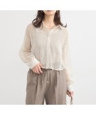 【アースミュージックアンドエコロジー/earth music&ecology】のメッシュストライプショートシャツ Beige|ID: prp329100004586754 ipo3291000000032526633