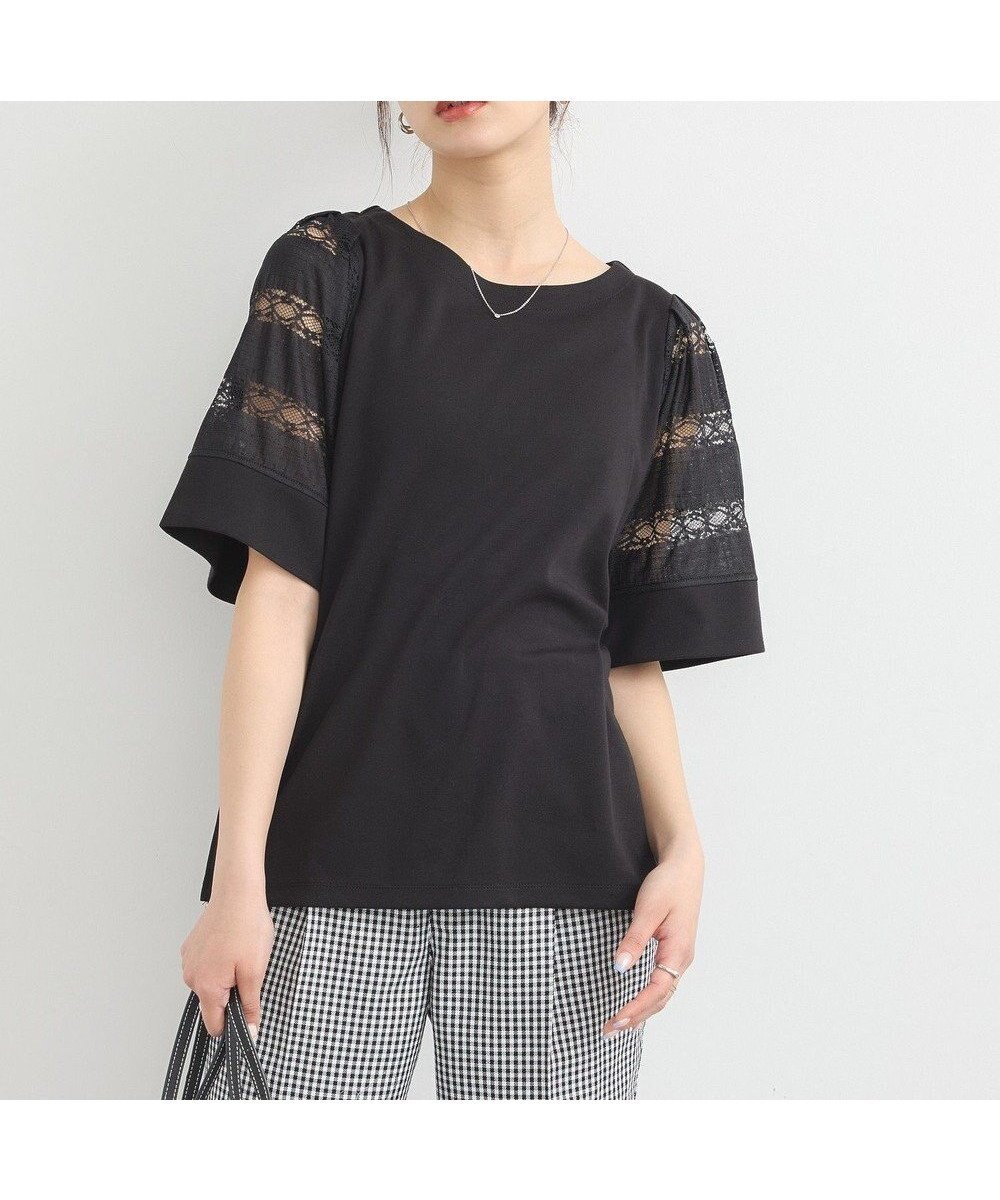 【アースミュージックアンドエコロジー/earth music&ecology】のフレア袖レースプルオーバー 人気、トレンドファッション・服の通販 founy(ファニー) 　ファッション　Fashion　レディースファッション　Fashion for Women　トップス・カットソー　Cut & Sew Tops　シャツ・ブラウス・オフィスカジュアル　Elegant Blouses & Button-Ups　ロングTシャツ・Tシャツ　Longline T-Shirts & Tees　カジュアルプルオーバー・ニットトップス　Pullovers & Knit Tops / Casual Pullovers　カットソー・ベーシックTシャツ　Cut-and-Sewn Tops / Stretch Tees & Basics　おすすめ　Recommended / Our Picks　カットソー　Cut and Sewn Top　シンプル　Simple, Minimal　フレア　Flare, Flared　ポケット　Pocket, Pocket Detail　レース　Lace, Lace Fabric　エレガント 上品　Elegant　夏　Summer　春　Spring　S/S・春夏　SS, Spring/Summer, Warm Season　 other-1|ID: prp329100004586756 ipo3291000000032690127