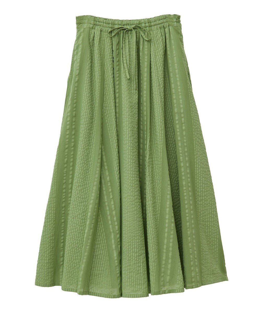 【グリーンパークス/Green Parks】のI シアーサッカーギャザースカート インテリア・キッズ・メンズ・レディースファッション・服の通販 founy(ファニー) 　ファッション　Fashion　レディースファッション　Fashion for Women　スカート　Skirts　おすすめ　Recommended / Our Picks　ストライプ　Stripe, Striped Pattern　フレア　Flare, Flared　ポケット　Pocket, Pocket Detail　夏　Summer　春　Spring　S/S・春夏　SS, Spring/Summer, Warm Season　透かし　Cut-Out, Lacework　Green|ID: prp329100004586780 ipo3291000000032526728