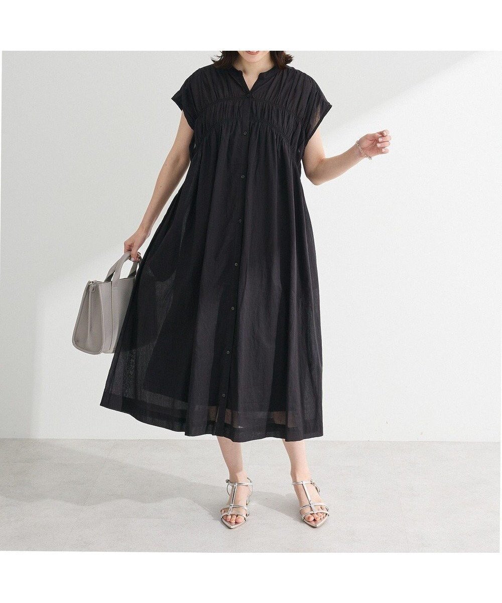 【グリーンパークス/Green Parks】のI シャーリングワンピース 人気、トレンドファッション・服の通販 founy(ファニー) 　ファッション　Fashion　レディースファッション　Fashion for Women　ワンピース　Dresses　シャーリング　Shirring, Ruched　シンプル　Simple, Minimal　ストライプ　Stripe, Striped Pattern　スリット　Slit, Slit Detail　ノースリーブ　Sleeveless, No-Sleeve　ポケット　Pocket, Pocket Detail　再入荷　Restock / Back in Stock　夏　Summer　春　Spring　S/S・春夏　SS, Spring/Summer, Warm Season　 other-1|ID: prp329100004586784 ipo3291000000032698920