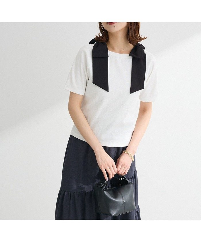 【グリーンパークス/Green Parks】の・swing by ショルダーリボンリブカットソー インテリア・キッズ・メンズ・レディースファッション・服の通販 founy(ファニー) https://founy.com/ ファッション Fashion レディースファッション Fashion for Women トップス・カットソー Cut & Sew Tops シャツ・ブラウス・オフィスカジュアル Elegant Blouses & Button-Ups ロングTシャツ・Tシャツ Longline T-Shirts & Tees カットソー・ベーシックTシャツ Cut-and-Sewn Tops / Stretch Tees & Basics おすすめ Recommended / Our Picks カットソー Cut and Sewn Top ショルダー Shoulder, Shoulder Strap スリーブ Sleeve, Long Sleeve / Short Sleeve ダウン Down, Puffer デニム Denim, Jeans Material フィット Fit, Slim Fit フェミニン Feminine, Girly ポケット Pocket, Pocket Detail リボン Ribbon, Bow 夏 Summer 春 Spring S/S・春夏 SS, Spring/Summer, Warm Season |ID: prp329100004586800 ipo3291000000032526845