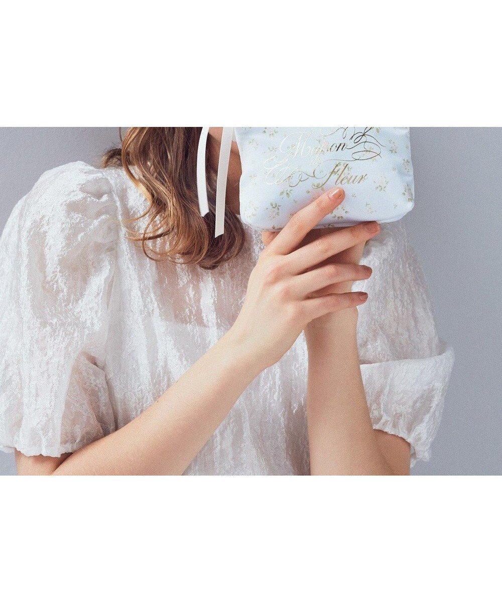 【メゾンドフルール/Maison de FLEUR】のローズプリントティッシュケース インテリア・キッズ・メンズ・レディースファッション・服の通販 founy(ファニー) 　ファッション　Fashion　レディースファッション　Ladies' Fashion Online　財布　Wallets　ポーチ　Pouches　おすすめ　Recommend　ポーチ　Pouch　リボン　Ribbon　エレガント 上品　Elegant　財布　Wallet　Sax|ID: prp329100004586820 ipo3291000000032526995