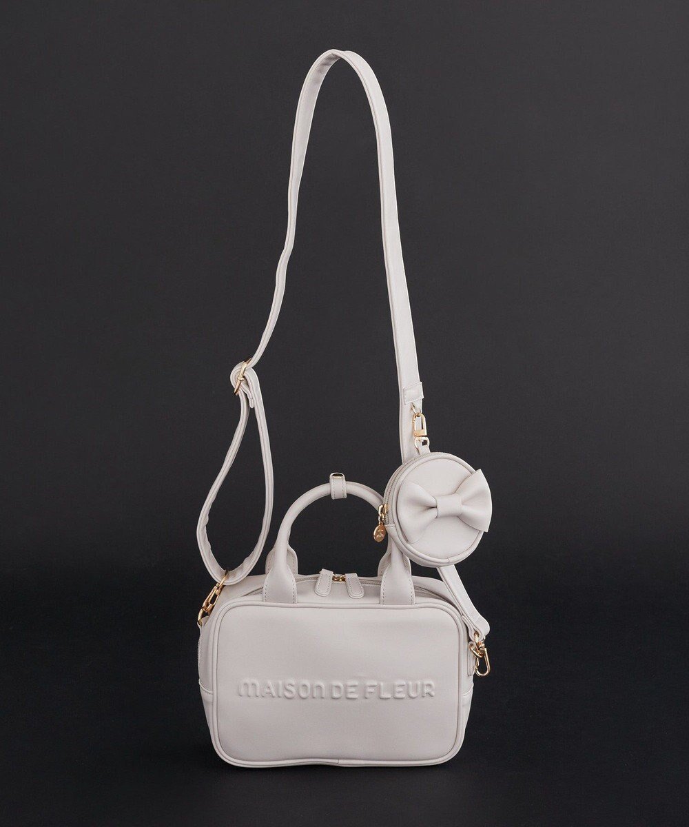 【メゾンドフルール/Maison de FLEUR】のポーチ付き2Wayボストンバッグ インテリア・キッズ・メンズ・レディースファッション・服の通販 founy(ファニー) ファッション Fashion レディースファッション Fashion for Women バッグ Bags ポーチ&ミニバッグ Pouches & Mini Bags おすすめ Recommended / Our Picks ショルダー Shoulder, Shoulder Strap トレンド Trend, Trending Now フォルム Silhouette, Form フロント Front, Front Design ボストンバッグ Boston Bag, Retro Bag ポーチ Pouch, Small Case Grayish Pink|ID: prp329100004586827 ipo3291000000033656079