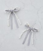 【メゾンドフルール/Maison de FLEUR】のパールリボン2SETクリップ Grayish Blue|ID: prp329100004586829 ipo3291000000032527058