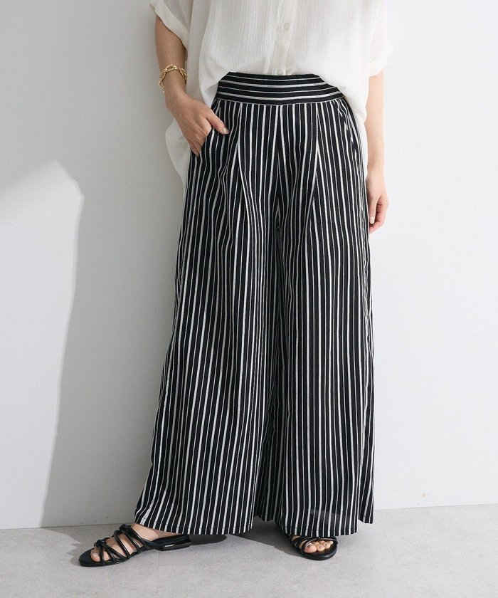 【グリーンパークス/Green Parks】の・ELENCARE DUE ストライプワイドパンツ インテリア・キッズ・メンズ・レディースファッション・服の通販 founy(ファニー) https://founy.com/ ファッション Fashion レディースファッション Fashion for Women パンツ Pants & Trousers おすすめ Recommended / Our Picks エレガント 上品 Elegant ストライプ Stripe, Striped Pattern フロント Front, Front Design ポケット Pocket, Pocket Detail ワイド Wide, Wide Fit 再入荷 Restock / Back in Stock 夏 Summer 春 Spring S/S・春夏 SS, Spring/Summer, Warm Season |ID: prp329100004586834 ipo3291000000032698958