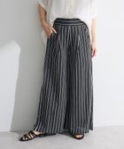 【グリーンパークス/Green Parks】の・ELENCARE DUE ストライプワイドパンツ Black|ID: prp329100004586834 ipo3291000000032698964