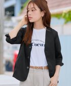 【ティアクラッセ/Tiaclasse】の【洗える】 シアーカラーレスジャケット ブラック|ID: prp329100004586838 ipo3291000000032527149