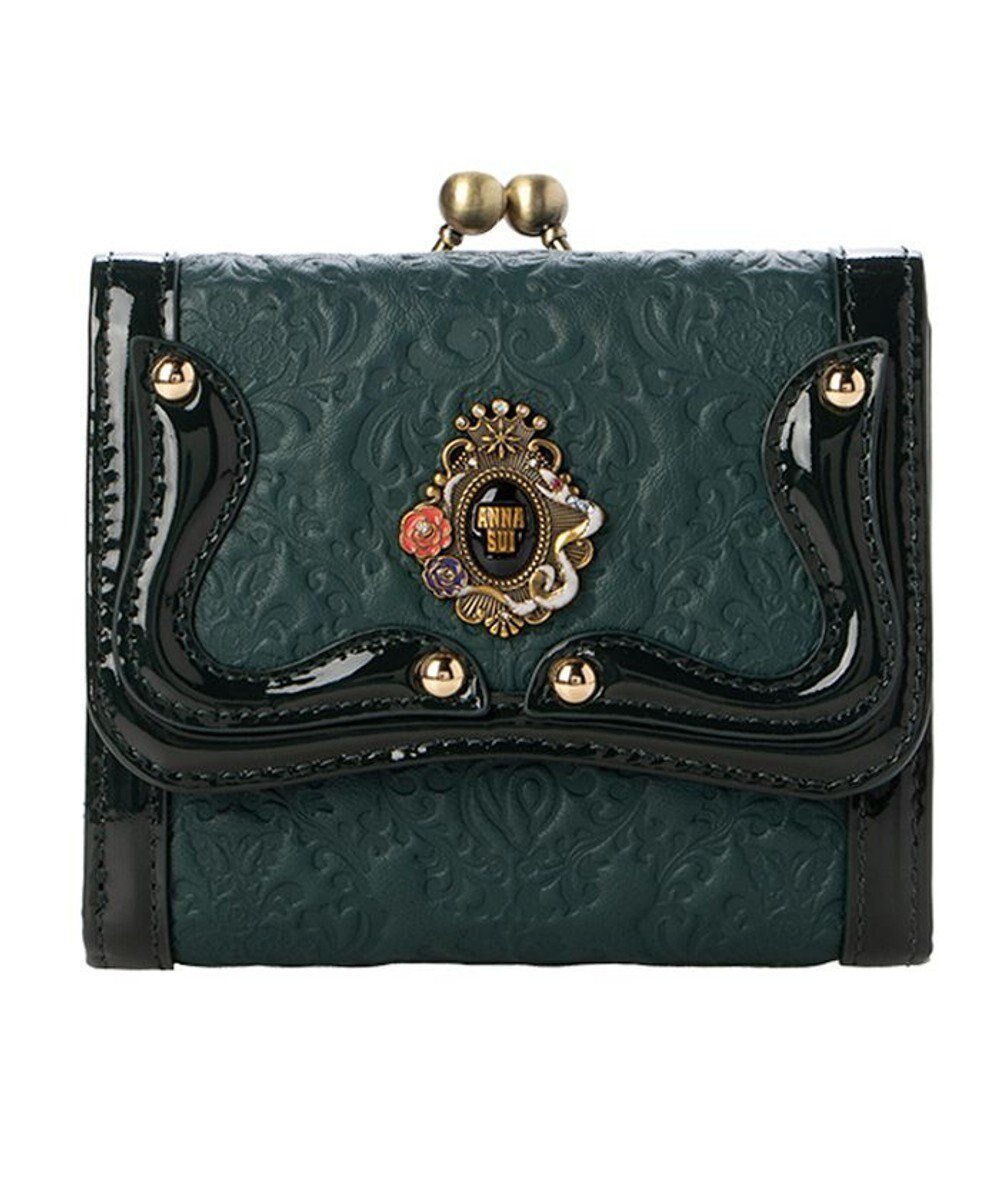 【アナスイ/ANNA SUI】のセルパン 二つ折り口金財布 インテリア・キッズ・メンズ・レディースファッション・服の通販 founy(ファニー) 　ファッション　Fashion　レディースファッション　Fashion for Women　ミニ財布・二つ折り財布　Wallets & Card Cases　アンティーク　Antique-Inspired　エナメル　Patent Leather　ジュエリー　Jewelry, Accessories　ブローチ　Brooch, Pin Brooch　モチーフ　Motif, Design Theme　人気　Popular, Best Seller　財布　Wallet, Purse　グリーン|ID: prp329100004586839 ipo3291000000032527160