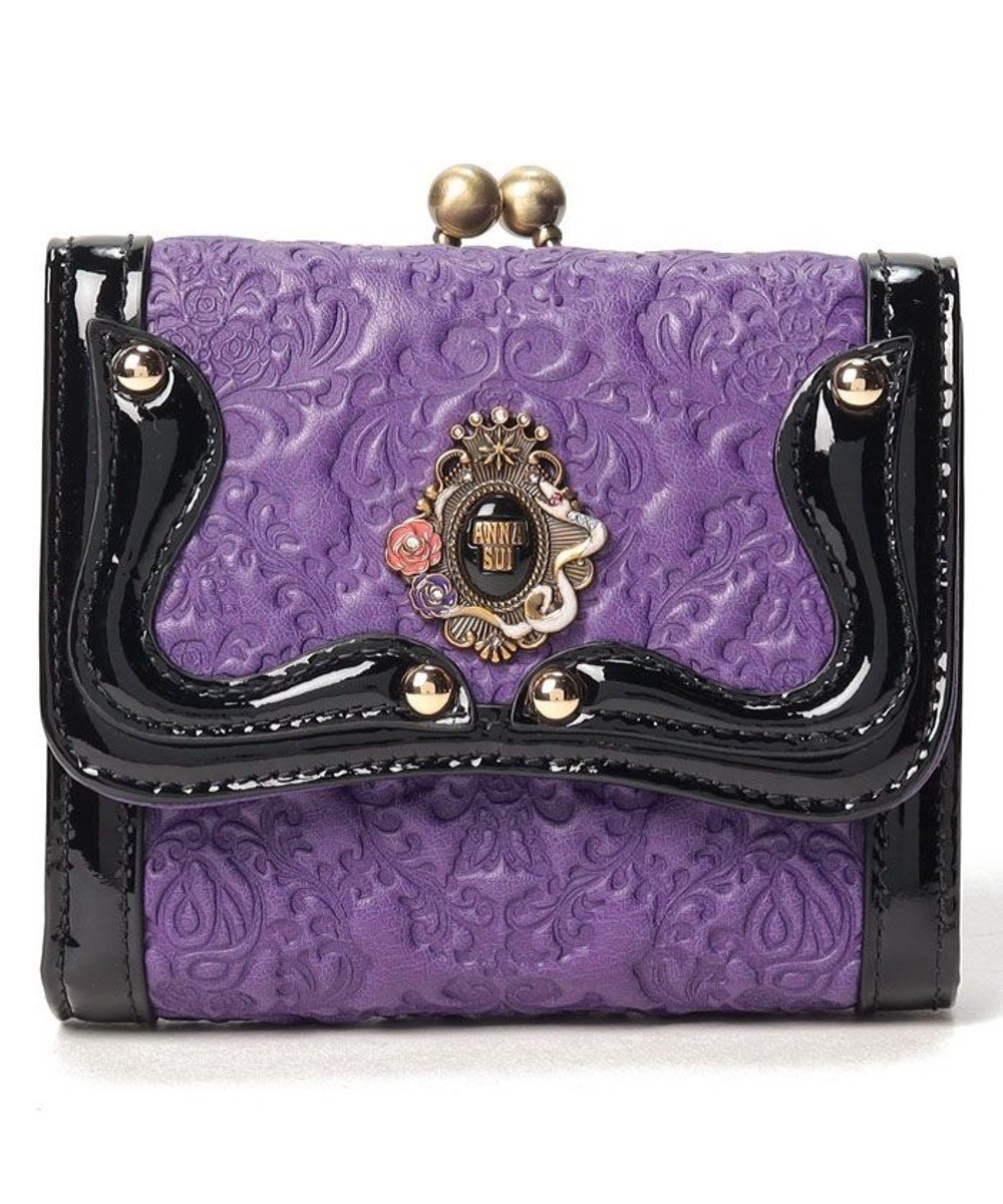 【アナスイ/ANNA SUI】のセルパン 二つ折り口金財布 インテリア・キッズ・メンズ・レディースファッション・服の通販 founy(ファニー) 　ファッション　Fashion　レディースファッション　Fashion for Women　ミニ財布・二つ折り財布　Wallets & Card Cases　アンティーク　Antique-Inspired　エナメル　Patent Leather　ジュエリー　Jewelry, Accessories　ブローチ　Brooch, Pin Brooch　モチーフ　Motif, Design Theme　人気　Popular, Best Seller　財布　Wallet, Purse　パープル|ID: prp329100004586839 ipo3291000000032527163