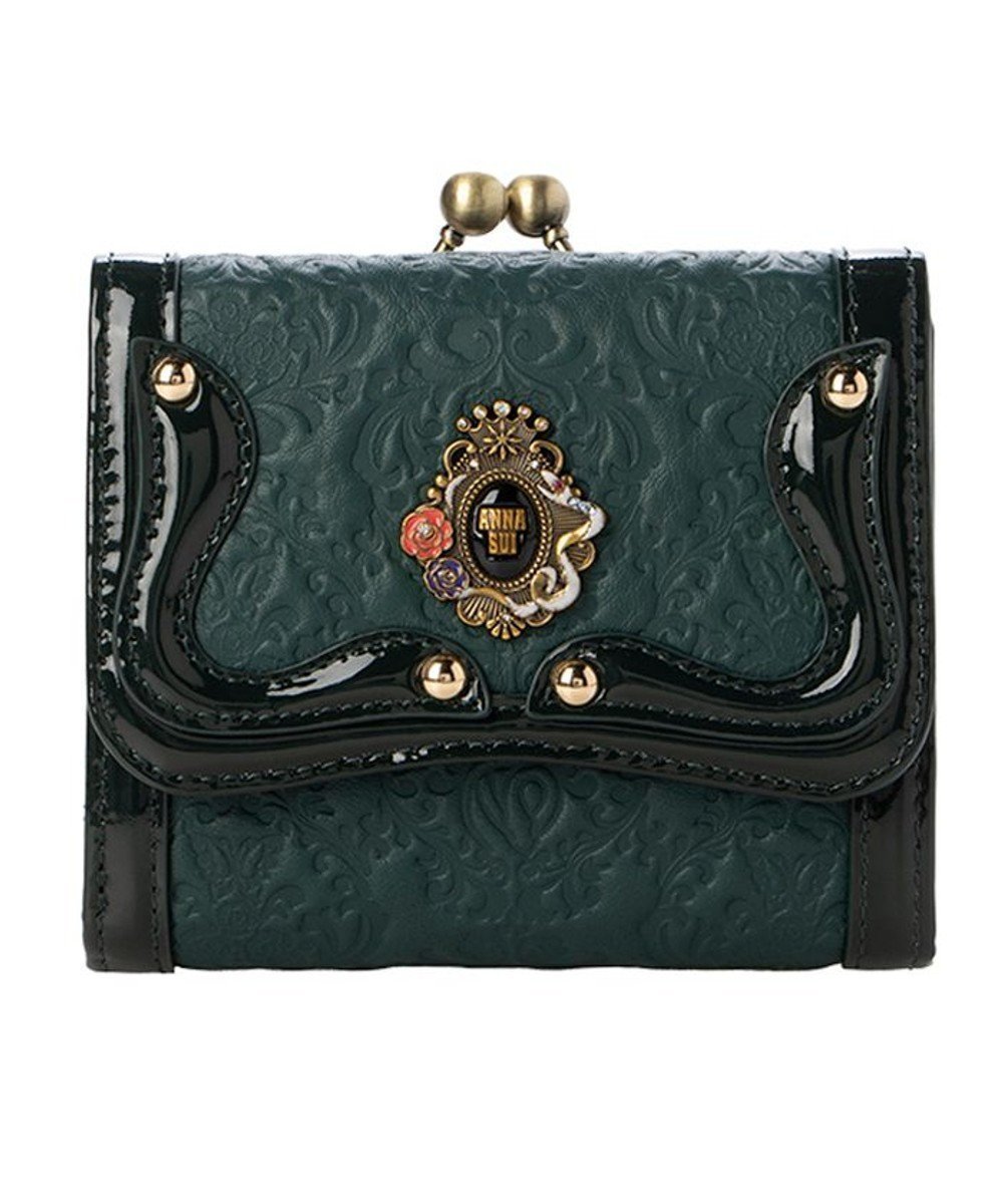 【アナスイ/ANNA SUI】のセルパン 二つ折り口金財布 インテリア・キッズ・メンズ・レディースファッション・服の通販 founy(ファニー) 　ファッション　Fashion　レディースファッション　Fashion for Women　ミニ財布・二つ折り財布　Wallets & Card Cases　アンティーク　Antique-Inspired　エナメル　Patent Leather　ジュエリー　Jewelry, Accessories　ブローチ　Brooch, Pin Brooch　モチーフ　Motif, Design Theme　人気　Popular, Best Seller　財布　Wallet, Purse　グリーン|ID: prp329100004586839 ipo3291000000033440529
