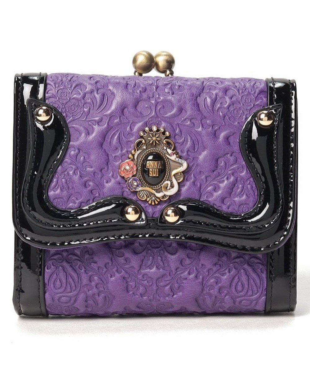 【アナスイ/ANNA SUI】のセルパン 二つ折り口金財布 インテリア・キッズ・メンズ・レディースファッション・服の通販 founy(ファニー) 　ファッション　Fashion　レディースファッション　Fashion for Women　ミニ財布・二つ折り財布　Wallets & Card Cases　アンティーク　Antique-Inspired　エナメル　Patent Leather　ジュエリー　Jewelry, Accessories　ブローチ　Brooch, Pin Brooch　モチーフ　Motif, Design Theme　人気　Popular, Best Seller　財布　Wallet, Purse　パープル|ID: prp329100004586839 ipo3291000000033440530