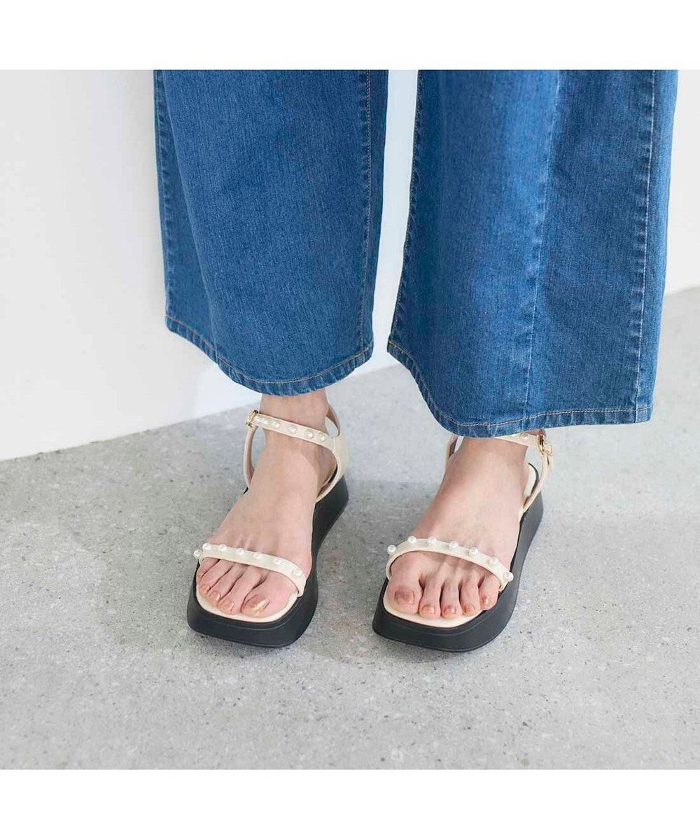 【モード エ ジャコモ/MODE ET JACOMO】のnoyau パールデザイン厚底スポーツサンダル 人気、トレンドファッション・服の通販 founy(ファニー) 　ファッション　Fashion　レディースファッション　Ladies' Fashion Online　スポーツウェア　Sportswear　サンダル / ミュール　Sandals　厚底　Platforms　春　Spring　サンダル　Sandals　シューズ　Shoes　ストレッチ　Stretch　スポーツ　Sports　ダウン　Down　トレンド　Trend　パール　Pearl　S/S・春夏　Ss・Spring/Summer　再入荷　Restock/Back In Stock/Re Arrival　おすすめ　Recommend　夏　Summer　旅行　Travel　エレガント 上品　Elegant　 other-1|ID: prp329100004586844 ipo3291000000032527224