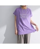 【グリーンパークス/Green Parks】のフレンチスリーブ筆記体ロゴチュニック Purple|ID: prp329100004586877 ipo3291000000032527426