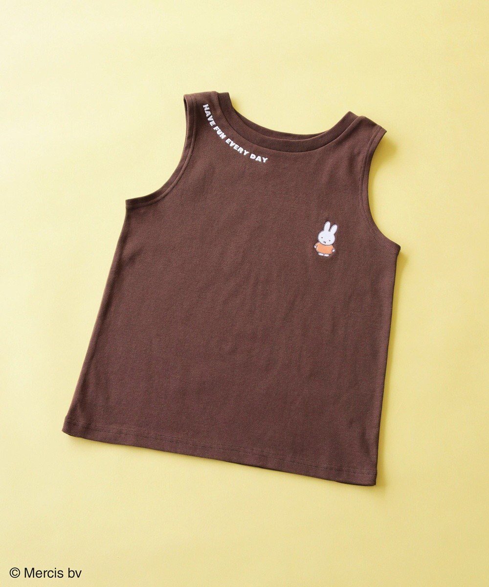 【グリーンパークス/Green Parks】のmiffy/ワンポイント刺しゅうタンクトップ インテリア・キッズ・メンズ・レディースファッション・服の通販 founy(ファニー) 　ファッション　Fashion　レディースファッション　Fashion for Women　トップス・カットソー　Cut & Sew Tops　インナー　Innerwear　カーディガン　Cardigan, Knitwear　コレクション　Collection, Seasonal Line　タンク　Tank Top, Sleeveless Top　フィット　Fit, Slim Fit　ポケット　Pocket, Pocket Detail　ワンポイント　One Point, Statement Accent　夏　Summer　春　Spring　S/S・春夏　SS, Spring/Summer, Warm Season　Brown|ID: prp329100004586898 ipo3291000000032527582