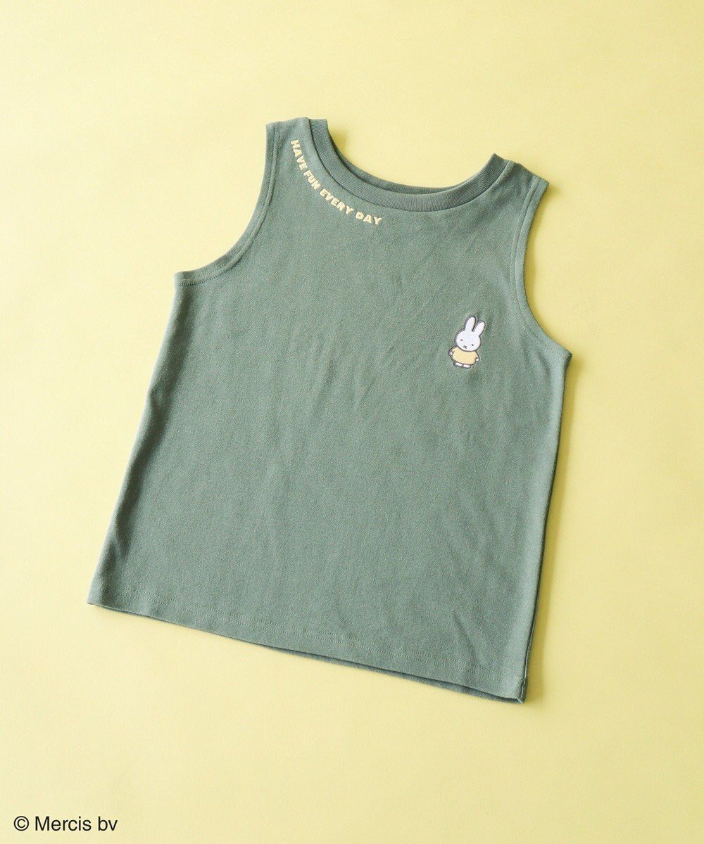 【グリーンパークス/Green Parks】のmiffy/ワンポイント刺しゅうタンクトップ インテリア・キッズ・メンズ・レディースファッション・服の通販 founy(ファニー) 　ファッション　Fashion　レディースファッション　Fashion for Women　トップス・カットソー　Cut & Sew Tops　インナー　Innerwear　カーディガン　Cardigan, Knitwear　コレクション　Collection, Seasonal Line　タンク　Tank Top, Sleeveless Top　フィット　Fit, Slim Fit　ポケット　Pocket, Pocket Detail　ワンポイント　One Point, Statement Accent　夏　Summer　春　Spring　S/S・春夏　SS, Spring/Summer, Warm Season　Khaki|ID: prp329100004586898 ipo3291000000032527587