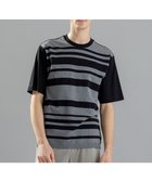 【ジョゼフ オム/JOSEPH HOMME / MEN】のブライトボーダーブロック Tシャツ ブラック系|ID: prp329100004587668 ipo3291000000032537231
