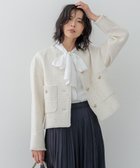 【23区/NIJYUSANKU】の【滝沢眞規子さん着用】GIOLICA ボタン ツイード ジャケット アイボリー×ゴールド|ID: prp329100004587938 ipo3291000000033664835