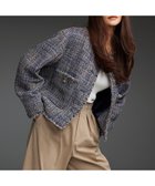 【23区/NIJYUSANKU】の【滝沢眞規子さん着用】GIOLICA ボタン ツイード ジャケット ブルー×ベージュ|ID: prp329100004587938 ipo3291000000033664838
