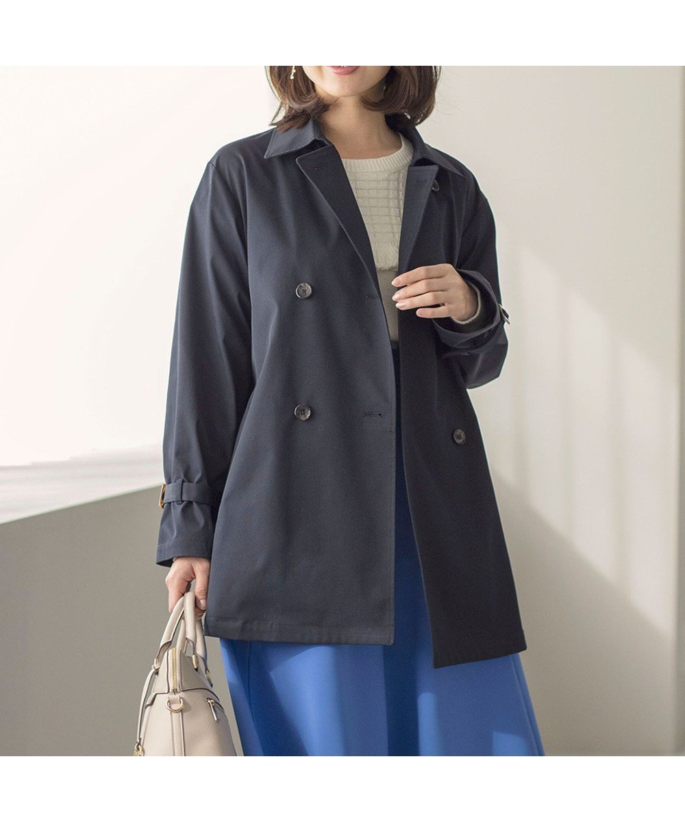 【組曲/KUMIKYOKU】のコットンライクツイル トレンチコート インテリア・キッズ・メンズ・レディースファッション・服の通販 founy(ファニー) 　ファッション　Fashion　レディースファッション　Fashion for Women　アウター　Coat / Outerwear Collection　コート・ロングコート・ピーコート　Long Coats, Peacoats & More　レディースジャケット・軽アウター　Jackets　トレンチコート / 春秋の定番アウター　Trench Coats　春　Spring　ジャケット　Jacket, Outerwear　ストレッチ　Stretch, Stretchy Fabric　トレンチ　Trench, Trench Coat　定番　Standard, Basic Item　フィット　Fit, Slim Fit　防寒　Cold Protection, Winter-Ready　ミドル　Middle Length, Mid Height　S/S・春夏　SS, Spring/Summer, Warm Season　夏　Summer　ネイビー系|ID: prp329100004588220 ipo3291000000033301471