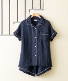 【ウチノ/UCHINO】のクレープガーゼ パイピング 半袖 レディス パジャマ 人気、トレンドファッション・服の通販 founy(ファニー) ファッション Fashion レディースファッション Ladies' Fashion Online トップス・カットソー Tops/Tshirt シンプル Simple ハーフ Half パイピング Piping パジャマ Pajamas ポケット Pocket 半袖 Short Sleeve 夏 Summer thumbnail ダークブルー|ID: prp329100004588239 ipo3291000000032545192
